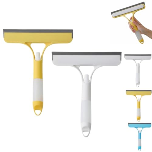 3-in-1-Fensterreinigungsschaber mit Spray, 3-in-1-Sprühabzieher, Rakel und Schrubber, Allzweck-Fensterreiniger-Werkzeug, für Auto, Zuhause, Spiegel, Fliesenwände (2 Stück-A) von MOHXFE