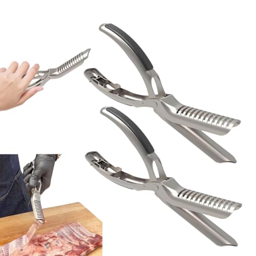 Rib Prep Tool Membrane Remover,BBQ Rib Skinner,Rib Prep Pro,Cumulus Ribmem Pro,The Ultimate Rib Prep Tool for BBQ Enthusiasts,Easy to Clean (2 PCS) von MOHXFE