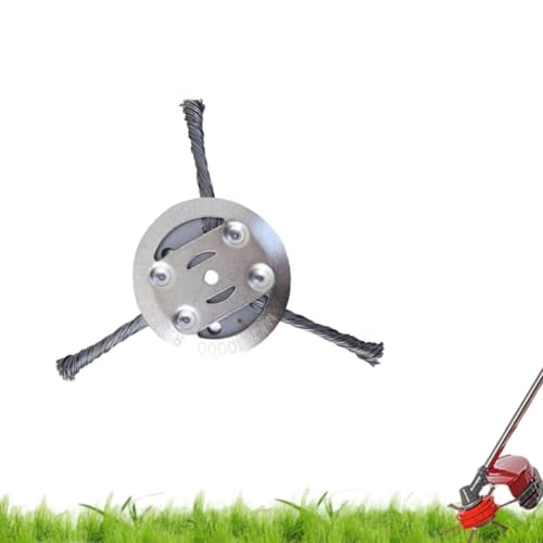 Steel Wire Grass Trimmer Head,String Trimmer Replacement Head Compatible with Most Lawn Mower,6Inch Steel Weed Eater Trimmer Head,Tool-Free Installation (1PCS -3 Blades) von MOHXFE