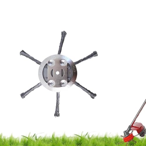 Steel Wire Grass Trimmer Head,String Trimmer Replacement Head Compatible with Most Lawn Mower,6Inch Steel Weed Eater Trimmer Head,Tool-Free Installation (1PCS - 6 Blades) von MOHXFE