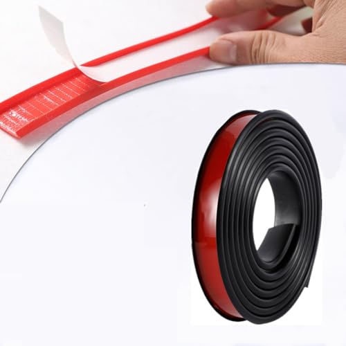 U-förmiger Kantenabdichtungsstreifen, Selbstklebender TPE-Kantenschutzstreifen, Holzbrett Kantenschutz für Schrank, Sperrholz (Black,1M-22mm) von MOHXFE
