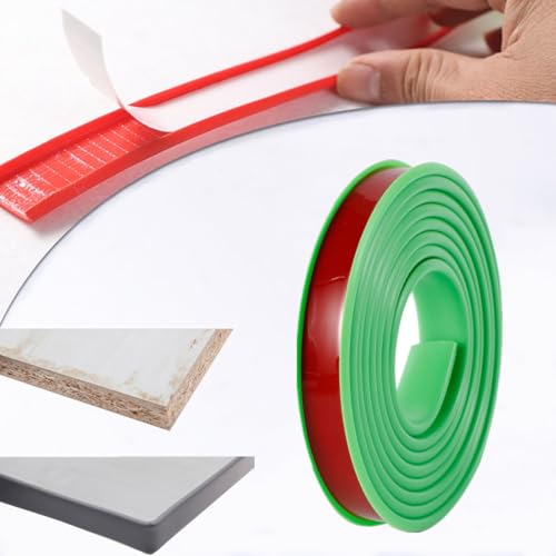 U-förmiger Kantenabdichtungsstreifen, Selbstklebender TPE-Kantenschutzstreifen, Holzbrett Kantenschutz für Schrank, Sperrholz (Green,5M-12mm) von MOHXFE