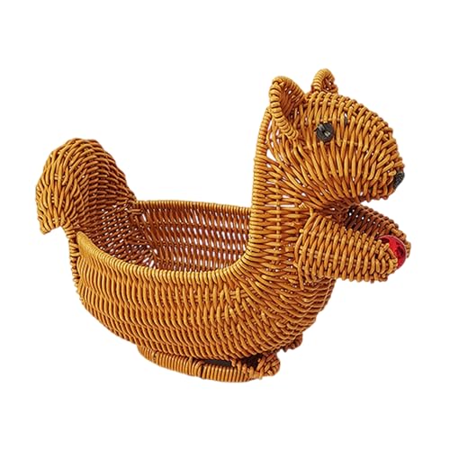 Brotkorb in Eichhörnchenform, großes Fassungsvermögen, für Obst, Gemüse, Aufbewahrung, Mehrzweck-Brot-Servierschüssel von MOIDHSAG