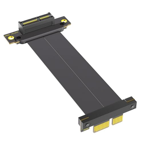 MOIDHSAG 10 cm PCIE4.0 1X 90 Grad Abgewinkelte Verlängerungsleitung Verbessert Die PC Board Integration. PCIE4.0-Kabel von MOIDHSAG
