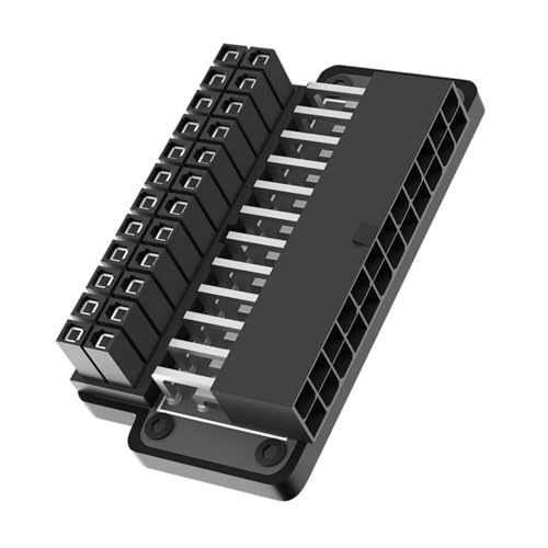 MOIDHSAG 24Pin Buchse Auf 24pin Stecker Power Adapter 90 Grad Abgewinkelt 24-Pin Netzteil Jumper Brücke Werkzeug Stecker Für Desktop von MOIDHSAG