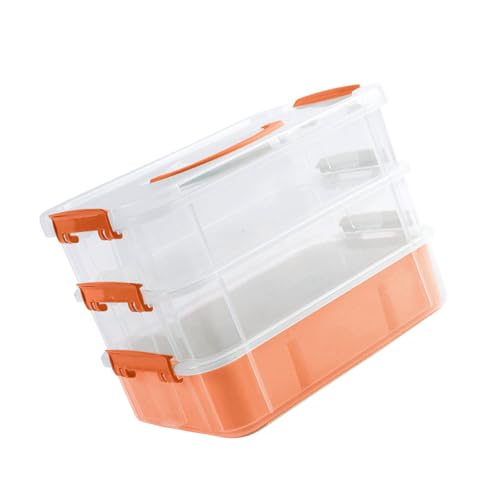 MOIDHSAG Aufbewahrungsbox mit Deckel für Bausteine Handwerk Stapelbare Box Große Kapazität Aufbewahrungsbehälter Storage Organizer von MOIDHSAG