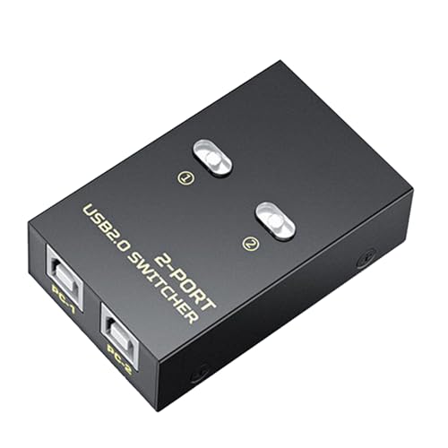 MOIDHSAG Der USB 2.0-Druckerumschalter Ermöglicht Die Gemeinsame Nutzung Eines Druckers Zwischen Zwei PCs Und Steigert Die Produktivität Durch Schnelles Umschalten Mit Der Manuellen Taste von MOIDHSAG