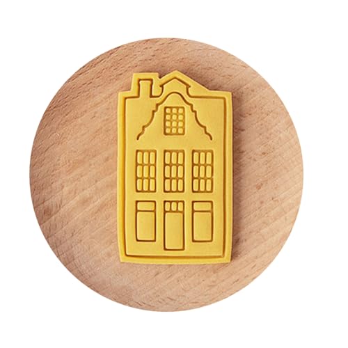 MOIDHSAG Keksausstecher Keksstempel Fondant Gebäck Form Keksausstecher Küche Backzubehör Vintage Haus Katze Ausstecher zum Backen Kunststoff von MOIDHSAG