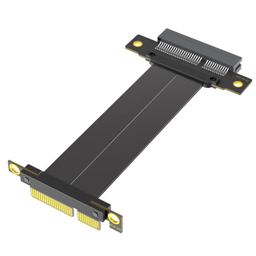 MOIDHSAG PCIE4.0 GPU Kabel 180 Grad Bis 90 Grad Abgewinkelter Ribbon Extender Kartenadapter Für Computer Motherboard von MOIDHSAG