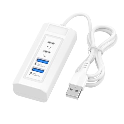 MOIDHSAG Tragbarer USB Adapter Mit 2 USB Anschlüssen Ladestation Zum Gleichzeitigen Mehrerer Geräte von MOIDHSAG