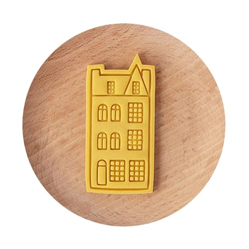 MOIDHSAG Keksausstecher Keksstempel Fondant Gebäck Form Keksausstecher Küche Backzubehör Vintage Haus Katze Ausstecher zum Backen Kunststoff von MOIDHSAG