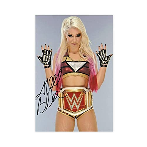 Alexa Bliss 9 Leinwand-Poster, Wandkunst, Dekoration, Bild, Gemälde für Wohnzimmer, Schlafzimmer, Dekoration, Rahmen-Stil, 60 x 90 cm von MOIT