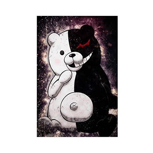 MOIT Adventure Games Danganronpa Monokuma 1 Leinwandposter Schlafzimmer Dekor Sport Landschaft Büro Zimmer Dekor Geschenk Rahmen Stil 40 x 60 cm von MOIT