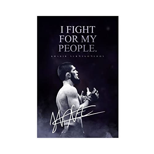 MOIT Boxer Khabib Leinwand-Poster, Schlafzimmer-Dekoration, Sport-Landschaft, Büro, Raumdekoration, Geschenk, ohne Rahmen, 30 x 45 cm MOIT Boxer Khabib Leinwand-Poster, Schlafzimmer-Dekoration, Sport-Landschaft, Büro, Raumdekoration, Geschenk, ohne Rahmen, 30 x 45 cm von MOIT
