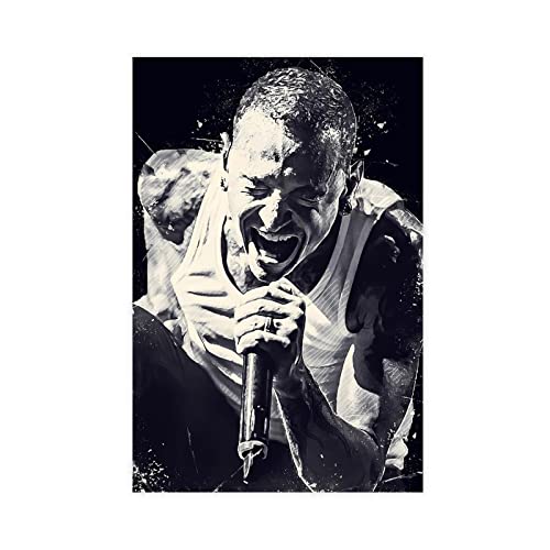 MOIT Chester Bennington 1 Leinwand-Poster, Wandkunst, Dekoration, Bild, Gemälde für Wohnzimmer, Schlafzimmer, Dekoration, Rahmen-Stil, 40 x 60 cm von MOIT