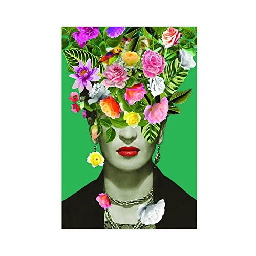 MOIT Frida Kahlo Leinwand-Poster, Schlafzimmer, Dekoration, Sport, Landschaft, Büro, Raumdekoration, Geschenk, ohne Rahmen, 40 x 60 cm von MOIT