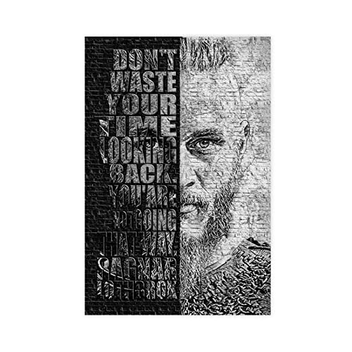 MOIT Ragnar Lothbrok Vikings Leinwand-Poster, Schlafzimmer, Dekoration, Sport, Landschaft, Büro, Raumdekoration, Geschenk, ohne Rahmen, 40 x 60 cm von MOIT