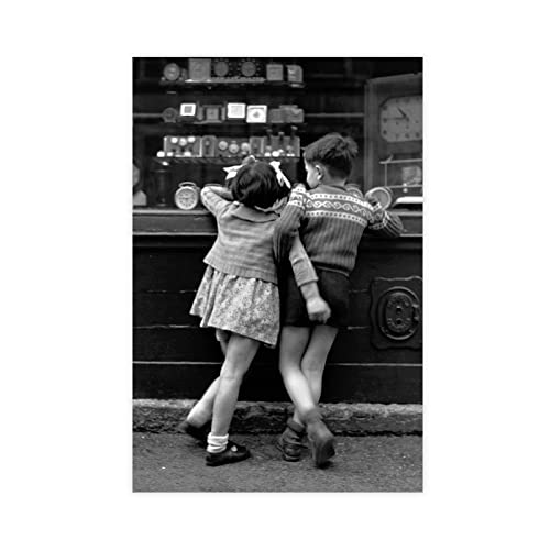 MOIT Robert Doisneau Art 3 Leinwand-Poster, Wandkunst, Dekoration, Bild für Wohnzimmer, Schlafzimmer, Dekoration, Rahmen-Stil, 30 x 45 cm von MOIT