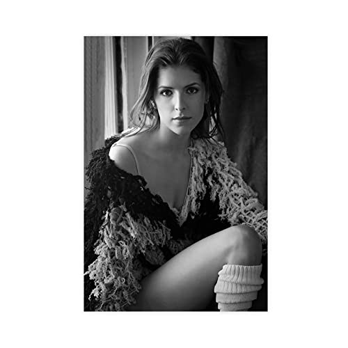 MOIT Schauspielerin Anna Kendrick 1 Leinwand-Poster, Schlafzimmer-Dekoration, Sport-Landschaft, Büro, Raumdekoration, Geschenk, ohne Rahmen, 60 x 90 cm von MOIT