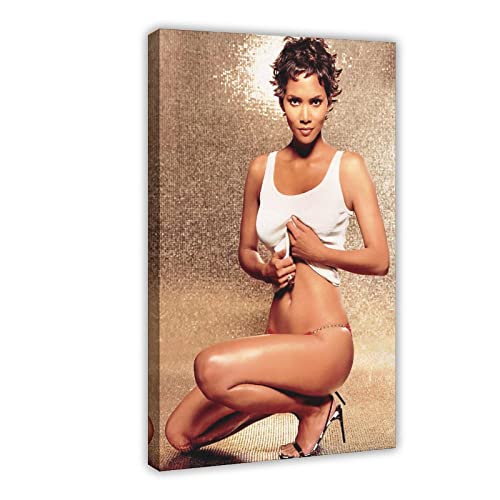 MOIT Schauspielerin Halle Berry 6 Leinwand-Poster, Schlafzimmer-Dekoration, Sport-Landschaft, Büro, Raumdekoration, Geschenkrahmen, 30 x 45 cm von MOIT