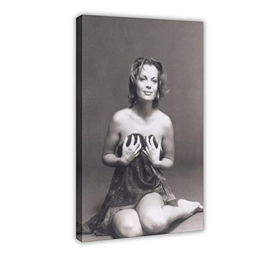 MOIT Schauspielerin Romy Schneider 4 Leinwand-Poster, Schlafzimmerdekoration, Sport, Landschaft, Büro, Raumdekoration, Geschenkrahmen, 30 x 45 cm von MOIT