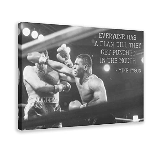 Mike Tyson Zitat Leinwand Poster Schlafzimmer Dekor Sport Landschaft Büro Zimmer Dekor Geschenkrahmen Stil 60 x 90 cm von MOIT