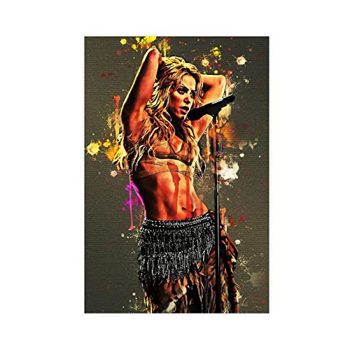 Sänger Shakira 2 Leinwand-Poster, Wandkunst, Dekoration, Bild, Gemälde für Wohnzimmer, Schlafzimmer, Dekoration, Rahmen-Stil, 40 x 60 cm Sänger Shakira 2 Leinwand-Poster, Wandkunst, Dekoration, Bild, Gemälde für Wohnzimmer, Schlafzimmer, Dekoration, Rahmen-Stil, 40 x 60 cm von MOIT