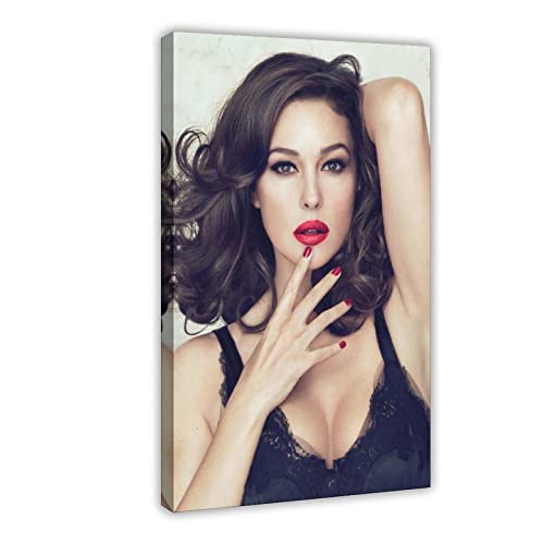 Schauspieler Monica Bellucci 2 Leinwandposter Schlafzimmer Dekor Sport Landschaft Büro Zimmer Dekor Geschenkrahmen Stil 30 x 45 cm von MOIT