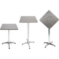 2 Stück Bistrostehtisch Aluminium 60x60cm Höhenverstellbar 70/110cm-M537504-2 von MOJAWO