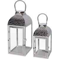 2er Laternen Set Edelstahl silber-MMC8134E 2er Laternen Set Edelstahl silber-MMC8134E von MOJAWO