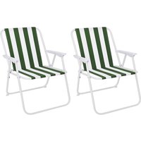 2er Set Campingstuhl Grün/Weiß gestreift-MPO2600GW-2 2er Set Campingstuhl Grün/Weiß gestreift-MPO2600GW-2 von MOJAWO