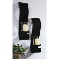 2er Set Wandkerzenhalter für Stumpenkerzen-M301889/MWK1002 von MOJAWO