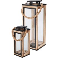 2er XXL Holz-Laternen Set braun-NB1422910 2er XXL Holz-Laternen Set braun-NB1422910 von MOJAWO