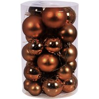 30tlg. Weihnachtskugeln braun ø 4/5/6/7cm-MYW99830-Braun von MOJAWO