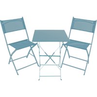 Mojawo - 3tlg Bistroset Gartenmöbelset Türkis-MGM6000TB-3tlg von MOJAWO