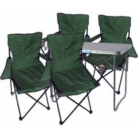 5-teiliges Campingmöbel Set Grün-MMC330871+4xMPO2432 von MOJAWO
