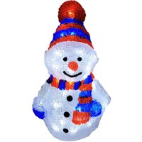 Mojawo - Acryl Schneemann mit 96 LEDs kaltweiß-MLK042S-Blau von MOJAWO