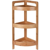 Bambus Badezimmer Eckregal 3 Etagen 23xH61cm-101005240 von MOJAWO