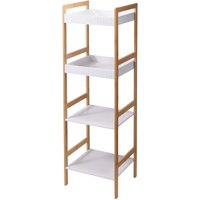 Bambus Badezimmer Regal 4 Etagen 36x30xH110cm-BA2000200-groß von MOJAWO