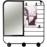 Mojawo - Garderobe mit Spiegel, Fotoklammern und Haken Metall-M980479 von MOJAWO