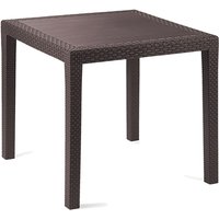 Mojawo - Gartentisch King Eckig Mokka 79x79x72cm-MKIN028MA von MOJAWO