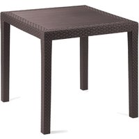 Gartentisch Rattanlook Mokka 79x79x72cm-DKIN028MA von MOJAWO