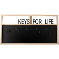Holz Schlüsselbrett 5 Haken H26xB50xT2cm-M973085 von MOJAWO
