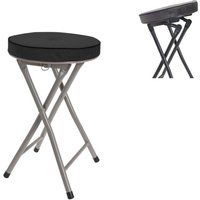 Küchen Klapphocker H49cm mit Samtpolster-YK1200800-Schwarz-var von MOJAWO