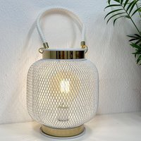 Led Tischlampe Laterne Dekolampe -M781289-Weiß von MOJAWO