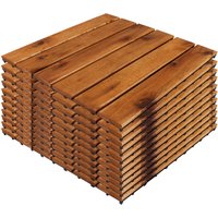 Mojawo - 11 Stück Akazien Holzfliese-MAF1000-11 von MOJAWO