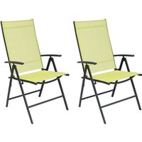 Mojawo - 2er Hochlehner Anthrazit/Limegrün 7 Positionen-MGM1000GG-2er von MOJAWO