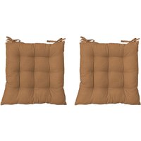 2er Stuhlkissen 40x40cm -MYW52690-2er-braun von MOJAWO