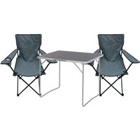 Mojawo - 3-teiliges Campingmöbel Set Tisch 2 x Stuhl Grau-X35000200+2xMPO2481 Mojawo - 3-teiliges Campingmöbel Set Tisch 2 x Stuhl Grau-X35000200+2xMPO2481 von MOJAWO