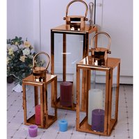 Mojawo - 3er Set Edelstahl-Laternen Kupfer 30/40/53cm-MMC8113K von MOJAWO